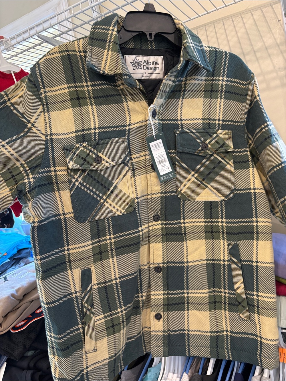 Alpine Design Green Mountain Plaid Button-Down Shirt Jacket